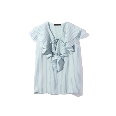 フリルノースリブラウス≪手洗い可能≫