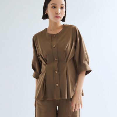 ＜Ketty (Women)＞ＣＩＣＡ配合サークルストレッチブラウス≪洗濯機で洗える≫