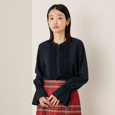 Ketty (Women)/ケティ ポライトジョーゼットフリルブラウス&#8810;手洗い可能&#8811; 05ネイビー トップス【三越伊勢丹/公式】