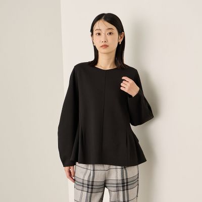 Ketty (Women)/ケティ カットジョーゼットウエストタックブラウス&#8810;手洗い可能&#8811; 04ブラック トップス【三越伊勢丹/公式】