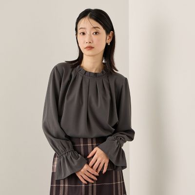 Ketty (Women)/ケティ エステールギャバジンハイネックブラウス&#8810;手洗い可能&#8811; 40ダークグレー トップス【三越伊勢丹/公式】