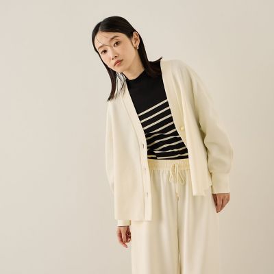 Ketty (Women)/ケティ カットジョーゼットTEXカーディガン&#8810;手洗い可能&#8811; 02オフホワイト トップス【三越伊勢丹/公式】