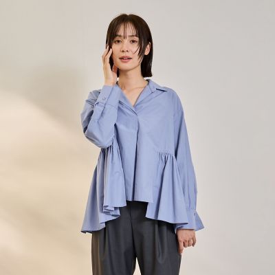 Ketty (Women)/ケティ モイストブロードラッフルヘムブラウス