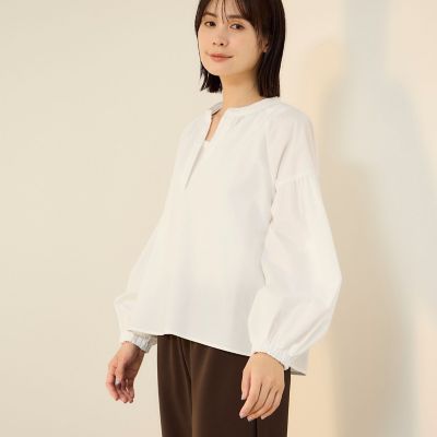 ハイカウントタイプライターキーネックブラウス | Ketty (Women