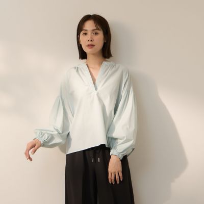 ハイカウントタイプライターキーネックブラウス | Ketty (Women