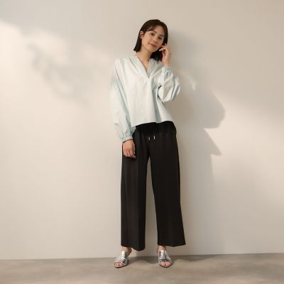 ハイカウントタイプライターキーネックブラウス | Ketty (Women