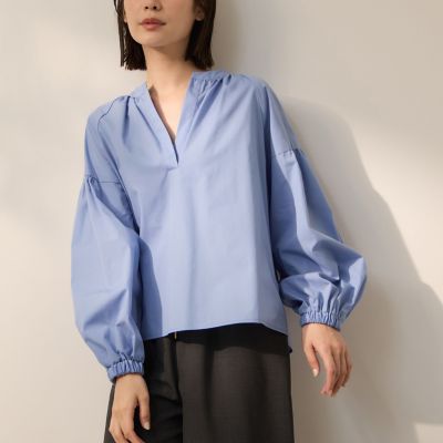 ハイカウントタイプライターキーネックブラウス | Ketty (Women