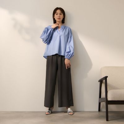 ハイカウントタイプライターキーネックブラウス | Ketty (Women