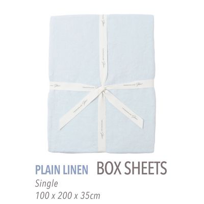 TOMORROWLAND HOME/トゥモローランド ホーム プレーンリネン ボックスシーツ(シングル) 63ライトブルー 【三越伊勢丹/公式】