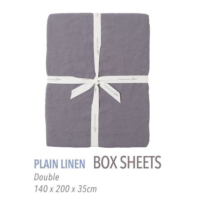 TOMORROWLAND HOME/トゥモローランド ホーム プレーンリネン ボックスシーツ(ダブル) 17チャコールグレー 【三越伊勢丹/公式】