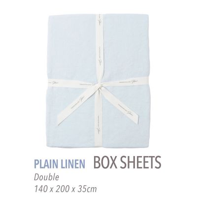 TOMORROWLAND HOME/トゥモローランド ホーム プレーンリネン ボックスシーツ(ダブル) 63ライトブルー 【三越伊勢丹/公式】