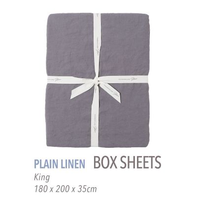 TOMORROWLAND HOME/トゥモローランド ホーム プレーンリネン ボックスシーツ(キング) 17チャコールグレー 【三越伊勢丹/公式】