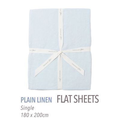 TOMORROWLAND HOME/トゥモローランド ホーム プレーンリネン フラットシーツ(シングル) 63ライトブルー 【三越伊勢丹/公式】