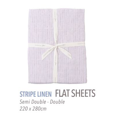 Yves Delorme ストライプ フラットシーツ ダブル Yves Delorme ストライプ フラットシーツ ダブル