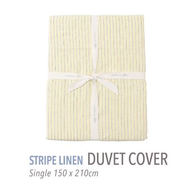 TOMORROWLAND HOME/トゥモローランド ホーム ストライプリネン 掛布団カバー(シングル) 24イエローケイ 掛け布団カバー【三越伊勢丹/公式】