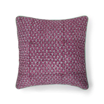 ブロックプリントキルト クッションカバー（45cm×45cm