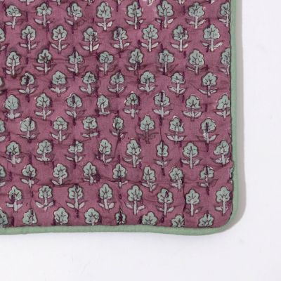 ブロックプリントキルト クッションカバー（45cm×45cm