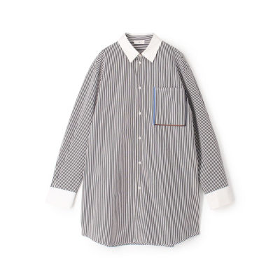 ＜TOMORROWLAND .B (Women)＞コットン　ストライプロングシャツ