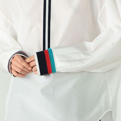ＴＯＭＯＲＲＯＷＬＡＮＤ　．Ｂ　シルクコットン　スタンドカラーシャツ