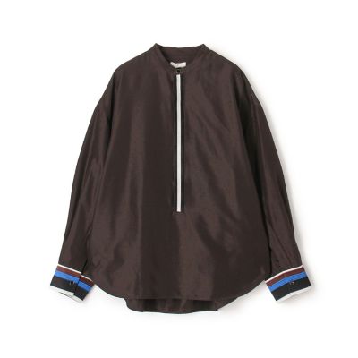 ＴＯＭＯＲＲＯＷＬＡＮＤ　．Ｂ　シルクコットン　スタンドカラーシャツ