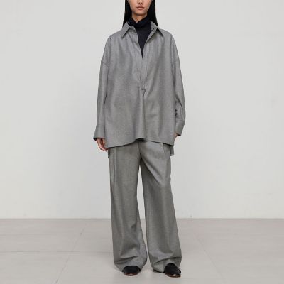 2024✨美品✨MACPHEE ポリエステルフラノ コクーンシャツ ネイビー BPF01_12_12014401103_1700?$