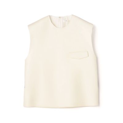 ＜TOMORROWLAND .B (Women)＞ウールシルク　レザーベルトジレ