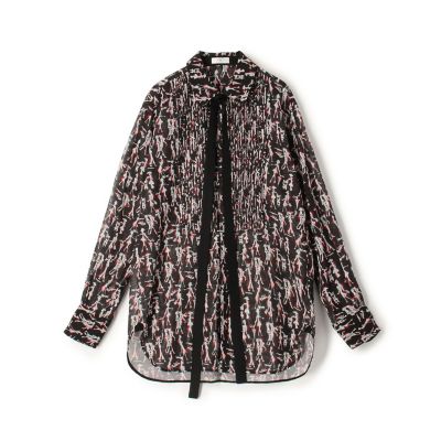 ＜TOMORROWLAND .B (Women)＞ＴＯＭＯＲＲＯＷＬＡＮＤ　．Ｂ　コットン　ＣＵＴＥ　ＧＩＲＬプリントシャツ