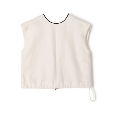 ＜TOMORROWLAND .B (Women)＞ＴＯＭＯＲＲＯＷＬＡＮＤ　．Ｂ　リネンヘリンボーン　キャップスリーブトップ
