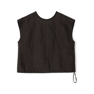 TOMORROWLAND.B (Women)/トゥモローランド ビー リネンヘリンボーン キャップスリーブトップ 17チャコールグレー トップス【三越伊勢丹/公式】