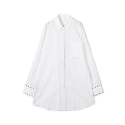 TOMORROWLAND .B (Women)/トゥモローランド ビー ＴＯＭＯＲＲＯＷＬＡＮＤ　．Ｂ　コットン　シャドーストライプ　ロングシャツ