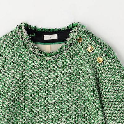 miho.k827 様 GREEN TWEED ハーフスリーブプルオーバー GREEN TWEED ハーフスリーブプルオーバー | TOMORROWLAND .B