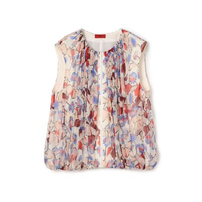 ＜TOMORROWLAND .B (Women)＞【店舗限定　】シルク楊柳　　フラワープリント２－ｗａｙシャツ