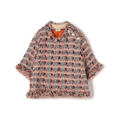 店舗限定 】オレンジツイード ハーフスリーブトップ | TOMORROWLAND .B