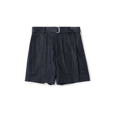 未使用級 トゥモローランド 24SS コットンシルクデニムライクショートパンツ コットンシルクデニムライク ショートパンツ | TOMORROWLAND .B (Women