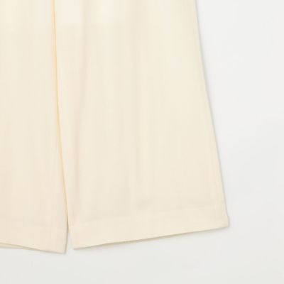 ＴＯＭＯＲＲＯＷＬＡＮＤ　．Ｂ　ウールカシミヤビーバー　アシンメトリックタックドレープ　リラックスパンツ