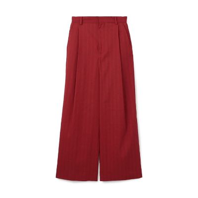 ＜TOMORROWLAND .B (Women)＞ＴＯＭＯＲＲＯＷＬＡＮＤ　．Ｂ　リネンミックスストライプ　１タックワイドパンツ