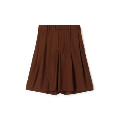 ＜TOMORROWLAND .B (Women)＞ピュアウールツイル　２タックハーフパンツ