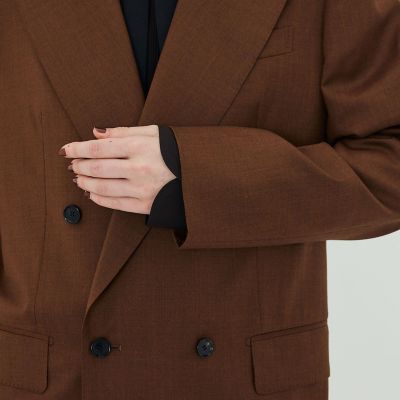 ピュアウールツイル ダブルブレストジャケット | TOMORROWLAND .B