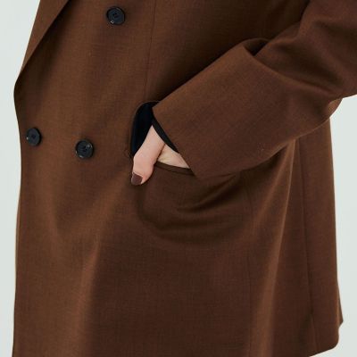 ピュアウールツイル ダブルブレストジャケット | TOMORROWLAND .B