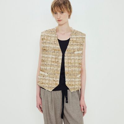 GOLD TWEED ショートジレ | TOMORROWLAND .B (Women