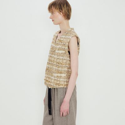 GOLD TWEED ショートジレ | TOMORROWLAND .B (Women