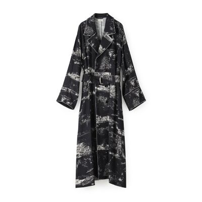 ＜TOMORROWLAND .B (Women)＞レーヨンモノトーンプリント　ロングローブコート