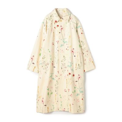 シルク フラワープリント ステンカラーコート | TOMORROWLAND .B