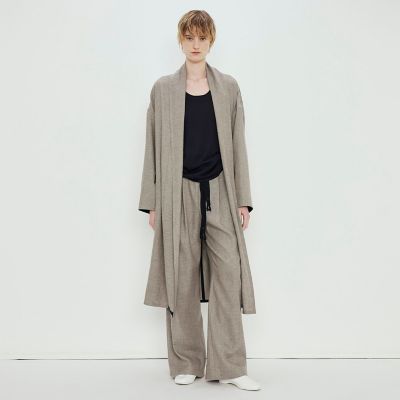 カシミヤリネンビーバー ショールカラーコート | TOMORROWLAND .B