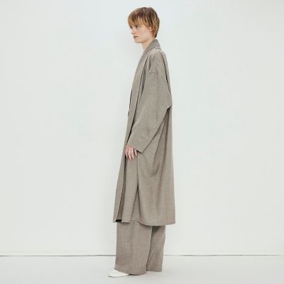 カシミヤリネンビーバー ショールカラーコート | TOMORROWLAND .B