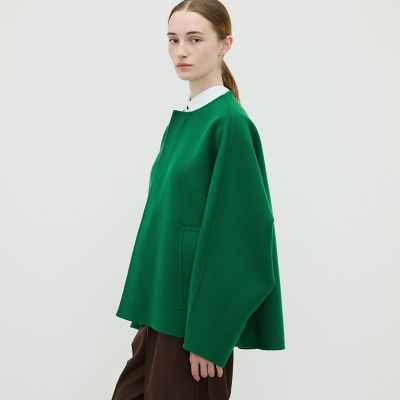 新品 24AW ウールダブルフェイス マントコート ウールダブルフェイス マントコート | TOMORROWLAND .B (Women