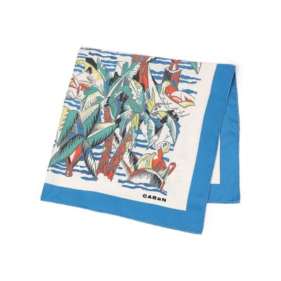 ＜CABaN＞Ｂｅａｃｈ　シルクプリントスカーフ