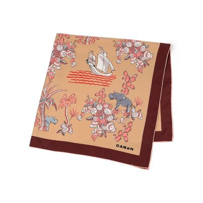 ＜CABaN＞Ｚｏｏ　シルクプリントスカーフ