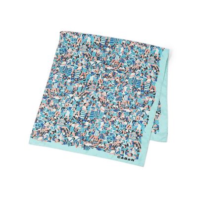 ＜CABaN＞Ｆｅｓｔｉｖａｌ　シルクプリントスカーフ