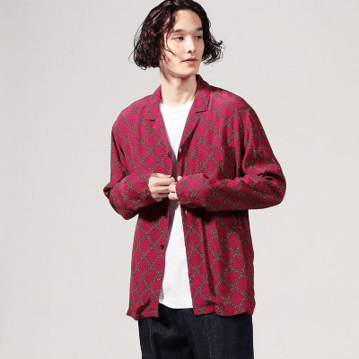 WAXMAN BROTHERS レーヨンプリント オーバーシャツ